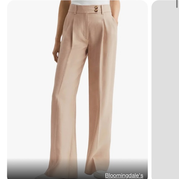 Reiss Hollie Wide Leg Linen Trousers, NWT - Picture 2 of 13